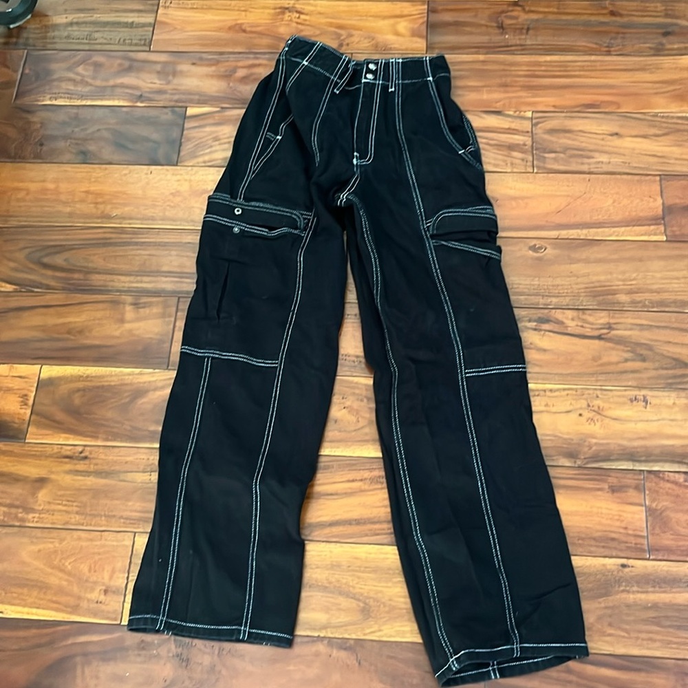 BDG high waisted black jeans, waist 25